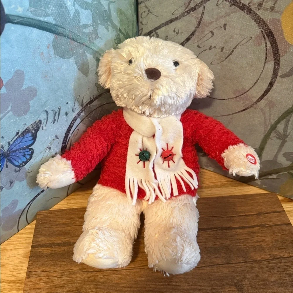 Hallmark Jingle Bear musical plush stuffed animal.